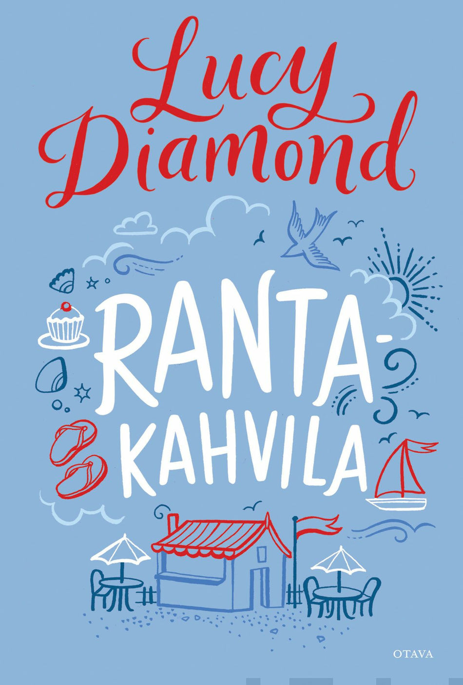 Lucy Diamondin Rantakahvila -kirjan kansi