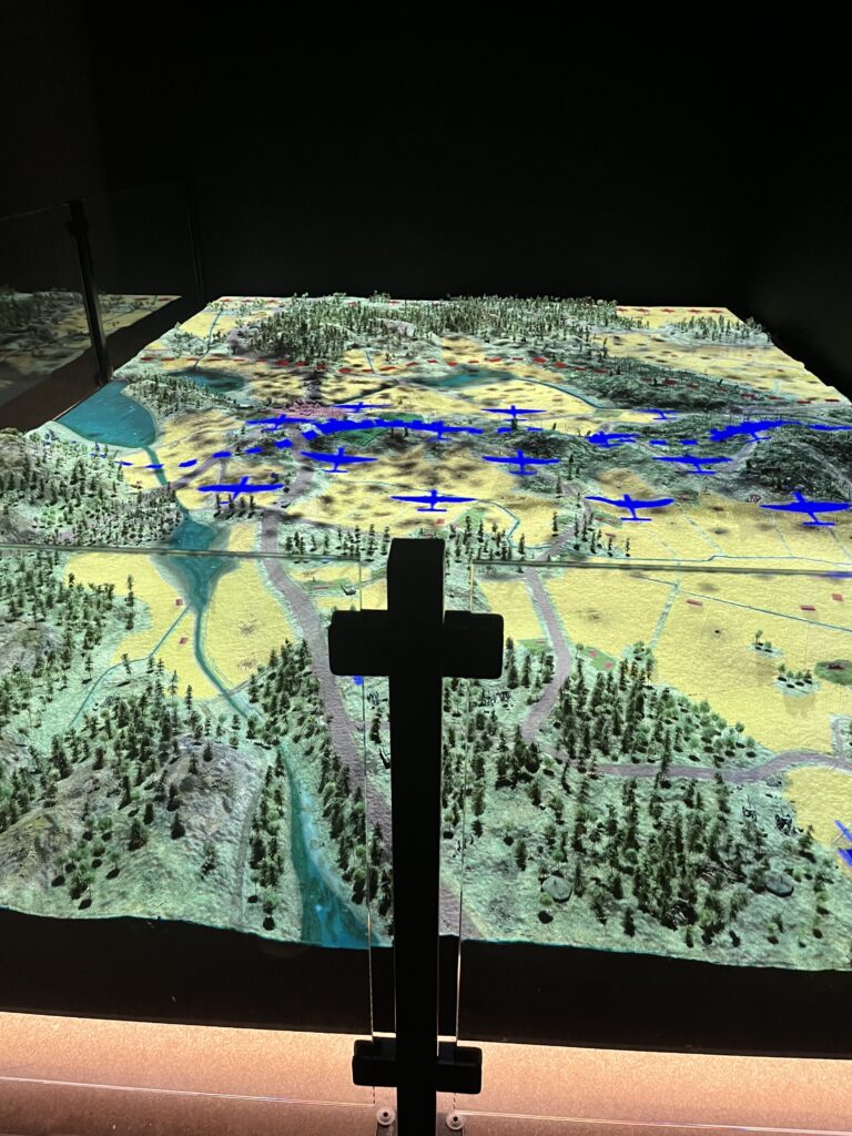 Jalkaväkimuseossa Ihantalan taistelun havoinnintiesitys